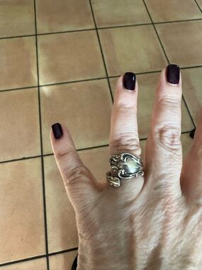 Vintage Reed & Barton Sterling Silver Spoon Bypass Wraparound Ring